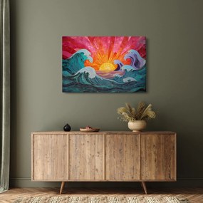 Tablou - Mozaic de valuri (90x60 cm)