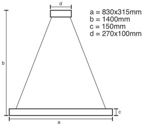 Lustră LED de cristal dimabilă pe cablu LED/45W/230V + telecomandă