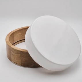 Plafonieră OAK, 2xE27/15W/230V, IP54, finisaj stejar, Ø 27 cm