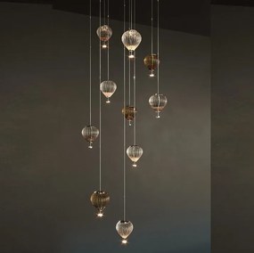Lustra casa scarii cu 11 pendule LED design deosebit Palloncini 11