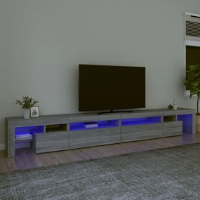 Comoda TV cu lumini LED, gri sonoma, 290x36,5x40cm 1, sonoma gri, 290 x 36.5 x 40 cm