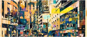 Tablou abstacțiunii pictate (120x50 cm)