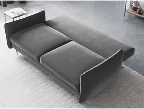 Canapea extensibilă cu spațiu de depozitare Cosmopolitan Design Vermont, gri deschis