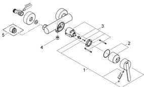 Baterie de duș GROHE FEEL DN 15, crom lucios 32270000