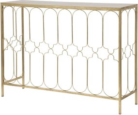Masă consolă Mauro Ferretti Balcony, 112 x 31 cm, auriu