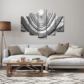 Tablou - Avionul deasupra clădirii (150x105 cm)