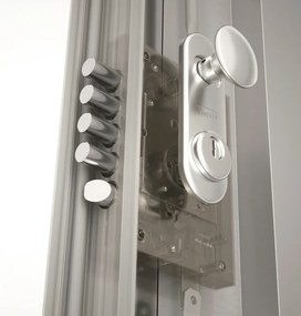 Usa metalica de intrare in apartament antiefractie - Dierre SPARTA 8 + Contratoc ST, Alb