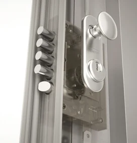 Usa metalica de intrare in apartament antiefractie - Dierre SPARTA 8 + Contratoc ST, Usa Alb + Toc Alb, 1.5 mm