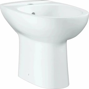Bideu pe pardoseala Grohe Bau Ceramic alb lucios