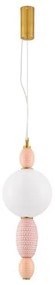 Pendul ceramic design modern LED CLEMENTINE portocaliu/ roz
