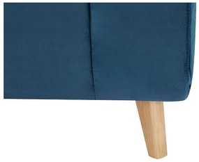 Fotoliu extensibil albastru BILLY VELVET