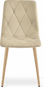 Bej deschis scaun bucatarie LIBRA din catifea
