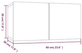 Comode TV, 8 buc., stejar fumuriu, 60x30x30 cm, lemn prelucrat 8, Stejar afumat, 60 x 30 x 30 cm