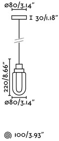 Pendul LED pentru baie design minimalist IP44 BRUME