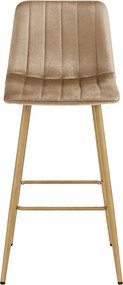 Scaun de bar POZZA VELVET, maro deschis