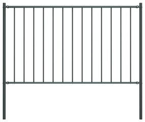 Panou de gard cu stalpi, antracit, 1,7 x 0,75 m, otel 1, Antracit, 1.7 x 0.75 m