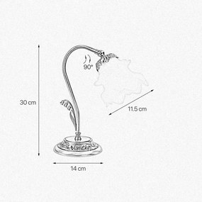 Veioza, Lampa de masa stil Art Nouveau Floral