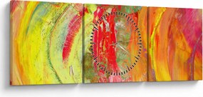 Tablou cu abstracție- pictura (cu ceas) (90x30 cm)