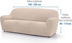 Nueva Textura Huse super elastice RUBINIA smântânii fotoliu triplu (l. 180 - 230 cm)