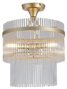 Lustra aplicata moderna metal auriu, tije din sticla Lara