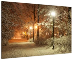 Tablou - Parcul înzăpezit (90x60 cm)