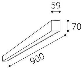 LED2 - Plafonieră LED NOLI LED/30W/230V 3000/3500/4000K 90 cm albă