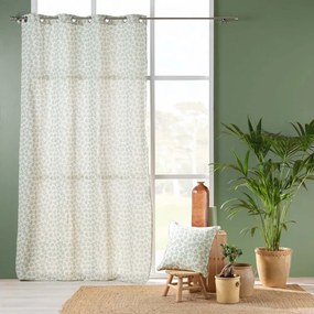 Draperie albă/verde 140x240 cm Maddy – douceur d'intérieur