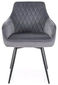 Scaun de sufragerie MARLO VELVET gri