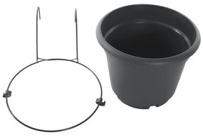 Ghiveci suspendat, din plastic, gri, DIGAL