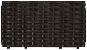 Outsunny Jardinieră înaltă, Jardiniere cu găuri de scurgere, Jardiniere cu aspect de rățușcă din plastic, Maro, 40 x 40 x 44 cm | Aosom Romania