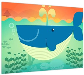 Tablou - Balena veselă (70x50 cm)