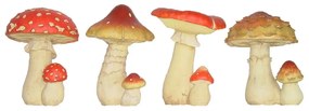Statuete de grădină 4 buc. din polirășină Toadstool – Esschert Design