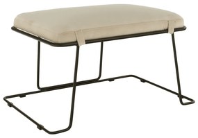 Taburet , material bej/ramă neagră, MERANO YF-S02