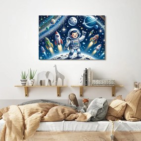 Tablou mic astronaut într-o misiune de aventură