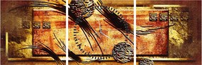 Tablou abstracției (cu ceas) (90x30 cm)