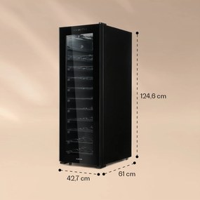 Bellevin 62, răcitor de vinuri, 56 de sticle, 5 - 20 °C, clasa de eficiență energetică G, negru