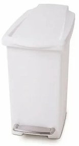 Coș de gunoi Simplehuman cu pedală Slim 10 l, alb