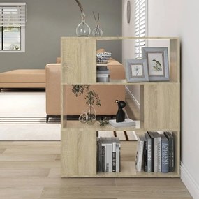 vidaXL Bibliotecă/Separator cameră, stejar sonoma, 80x24x94 cm, PAL