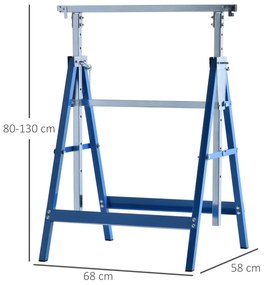 HOMCOM set suport de lucru din tuburi de otel, 68x58x80 cm | Aosom Romania