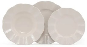 Set de veselă, 18 piese, alb/porțelan