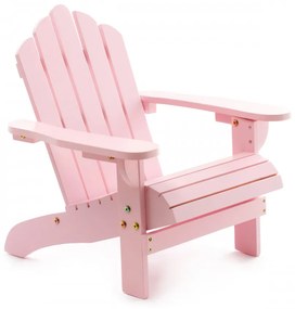 Scaun pentru copii din lemn de cedru Adirondack Kids roz pastel