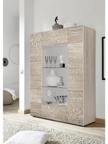 Vitrină ARIA, stejar Sonoma