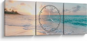 Tablou - Plaja de vis (cu ceas) (90x30 cm)
