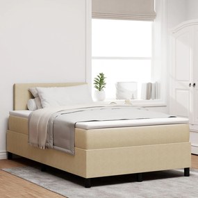 vidaXL Pat cu arcuri și saltea Verde Deschis Gri 120x200 cm Țesătură moale