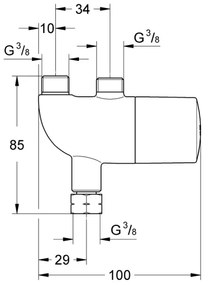 GROHE GROHTHERM MICRO 34487000 - Protecție termostatică anti-opărire, crom