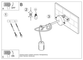 Aplică perete EDISON 1xE27/60W/230V negru