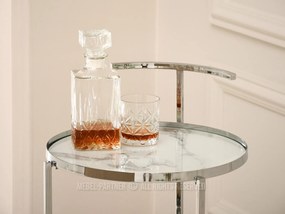 Măsuță de cafea Alfonzo (marmură albă + crom). 1111550