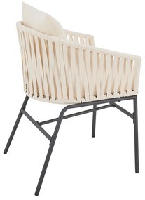 Jusky 2 scaune metalice - bej