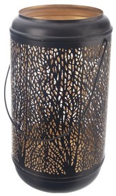 InDecor Sfeșnic metalic Tree negru, 13 x 13 x 23cm