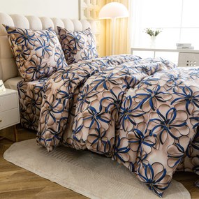 Lenjerie din microfibra FLORVINA bej Dimensiune lenjerie de pat: 2 buc 70 x 90 cm | 200 x 220 cm